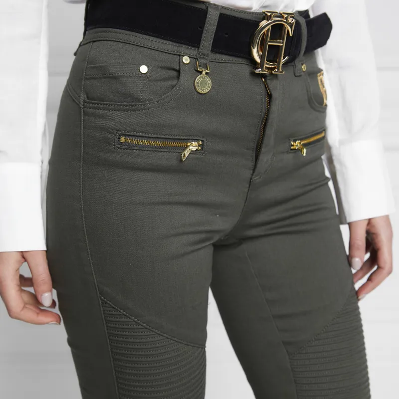 Holland Cooper Biker Jean - Hunter Green-5